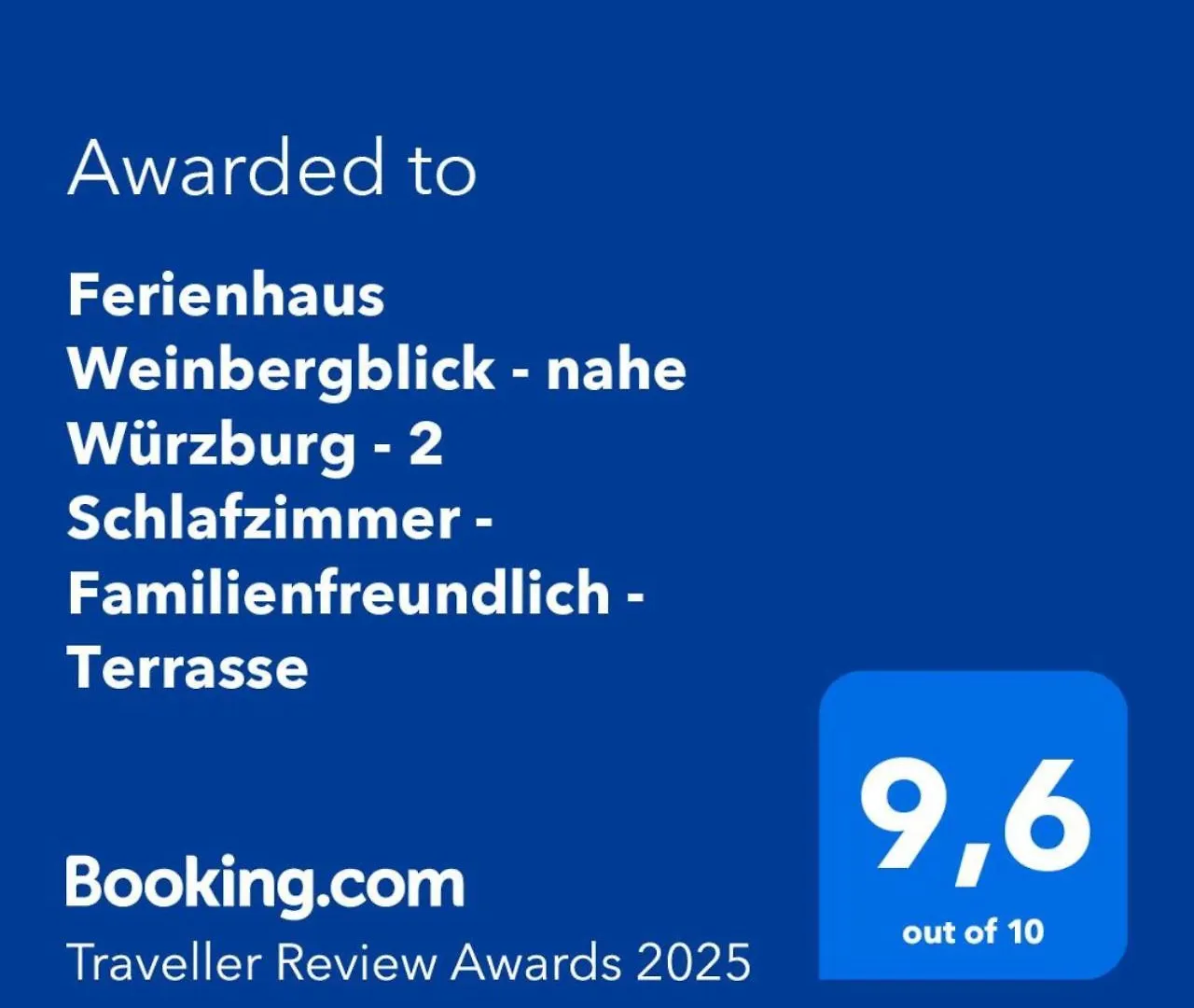 Ferienhaus Weinbergblick - Nahe Wuerzburg - 2 Schlafzimmer - Familienfreundlich - Terrasse Unterleinach
